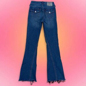 PINK TRUE RELIGION “JOEY” MID RISE FLARE JEANS